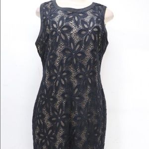 R&M Richards sz 12 Black lace dress